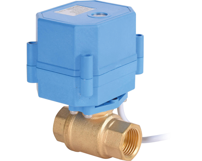 Compact electric actuated brass ball valve Lyva 2
